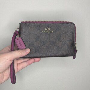 Coach Double-Zip Wristlet